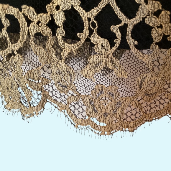 Gothiq Paris Black and Cream mini slip dress , Vintage - Picture 4 of 11